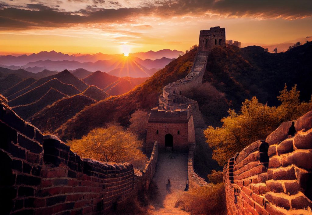 gran muralla china noche